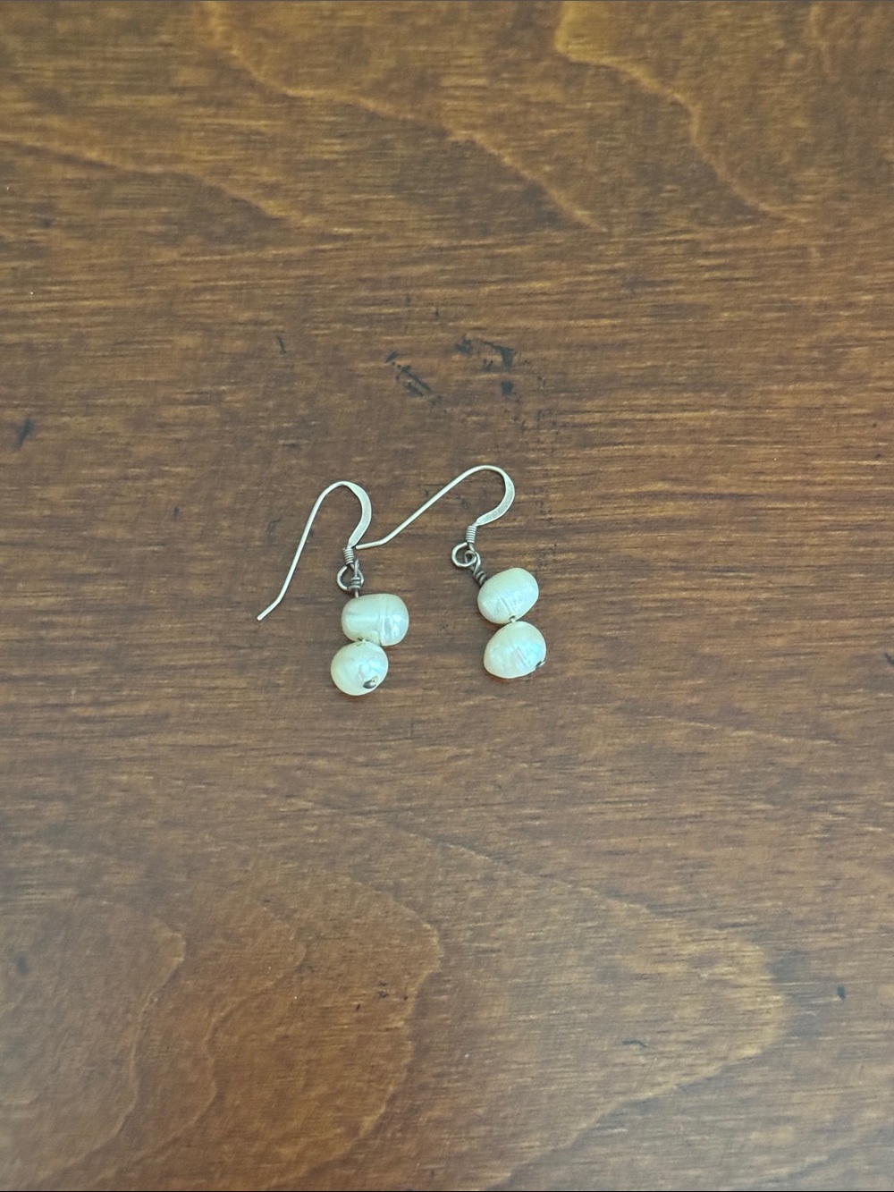 Women’s Vintage Sterling Silver Freshwater Pearl Drop Earrings EUC